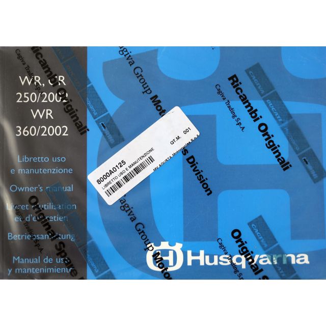 HUSQVARNA Bedienungsanleitung WR CR 250 360 02