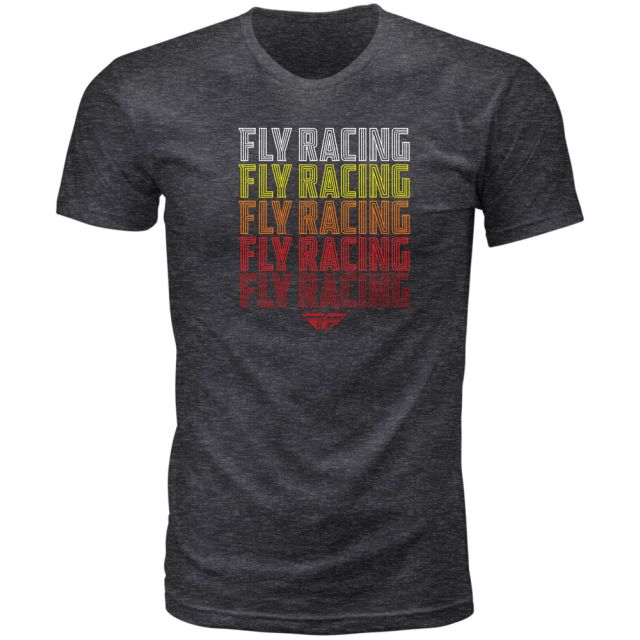 Fly Racing T-Shirt Nostalgia dunkelgrau-heather