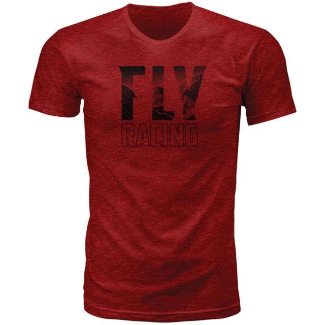 Fly Racing T-Shirt Mountain blaze-red-heather