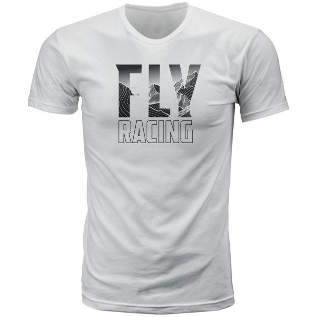 Fly Racing T-Shirt Mountain weiß
