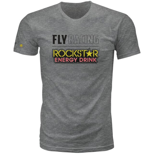 Fly Racing T-Shirt Rockstar Logo dunkelgrau-heather