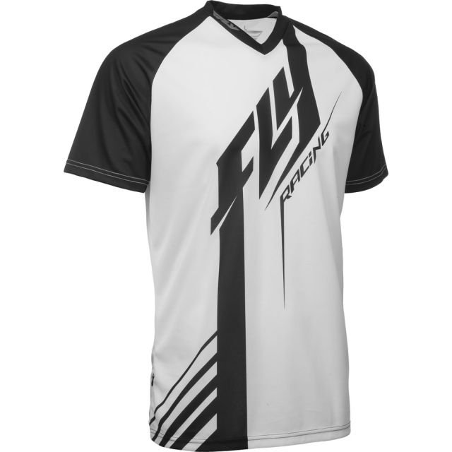 Fly Racing Shirt Super D schwarz-weiß