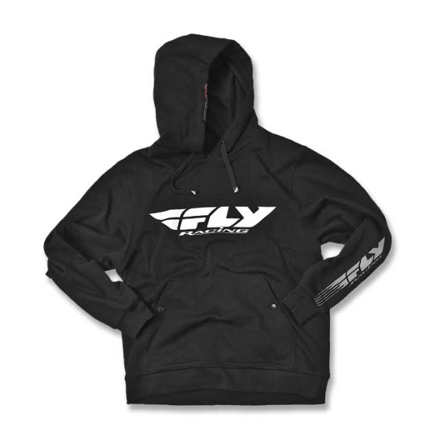 Fly Racing Kapuzenpulli Corporate schwarz-weiß