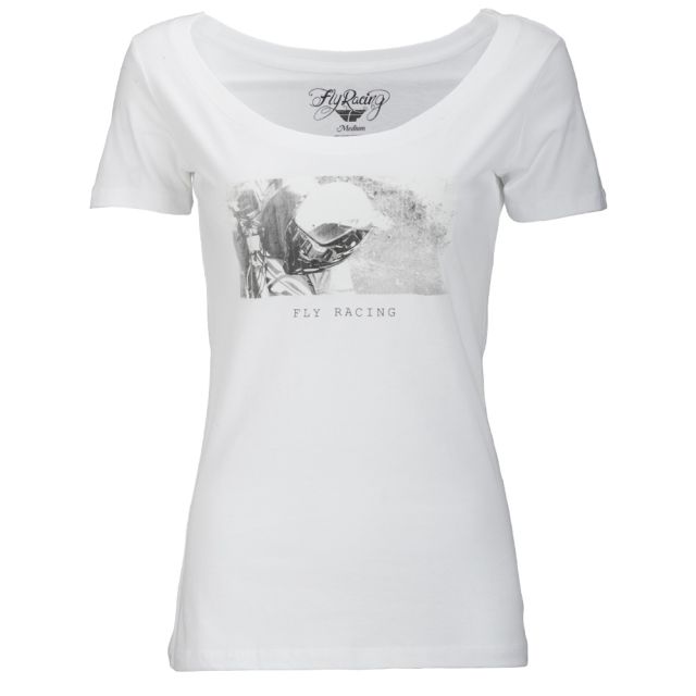 Fly Racing T-Shirt Credit Lady weiß