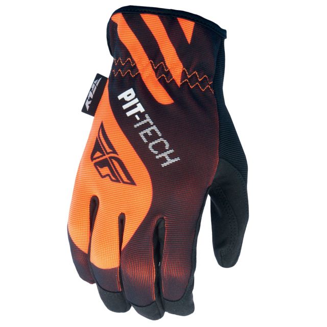 Fly Racing Pit Tech Handschuhe orange-schwarz
