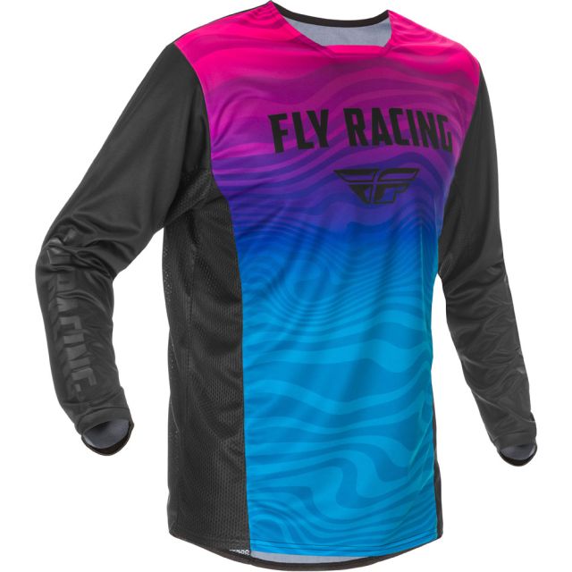 FLY Racing Hemd Kinetic S.E. schwarz-pink-blau L