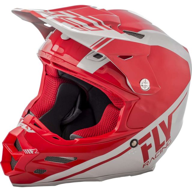 Fly Racing Helm F2 Carbon Rewire rot-grau