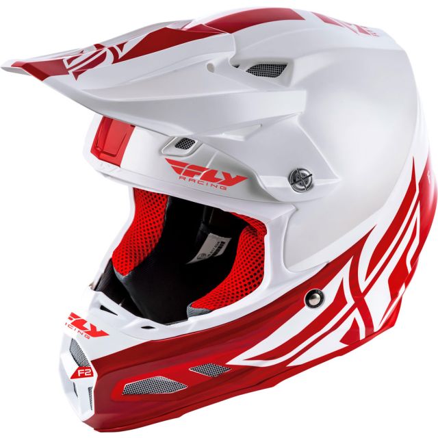 Fly Racing Helm F2 Carbon Mips Shield weiß-rot