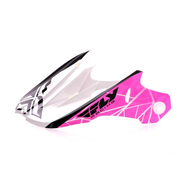 Fly Racing Helmschild Kinetic Crux pink-schwarz-weiß