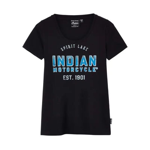 Indian T-Shirt Damen Ombre blue Logo sw