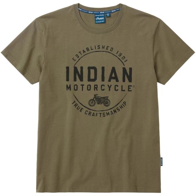 Indian Shirt Herren Im Block Logo khaki